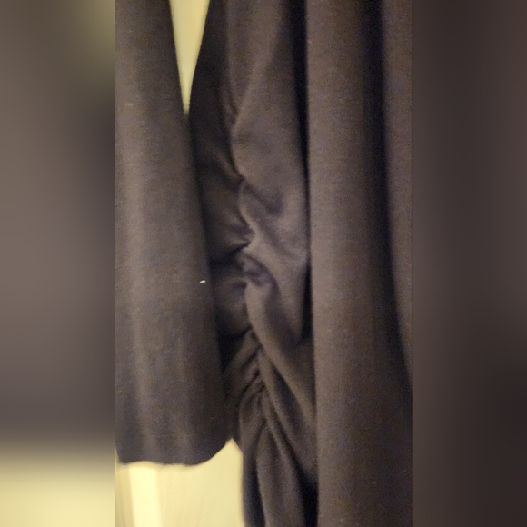 Michael Stars Women’s Black Lina Midi One Shoulder Dress With Slit Sz XLP - Picture 4 of 7